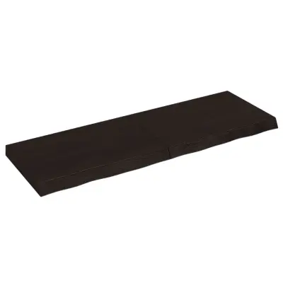 vidaXL Kopalniški pult temno rjav 120x40x(2-6) cm obdelan trden les