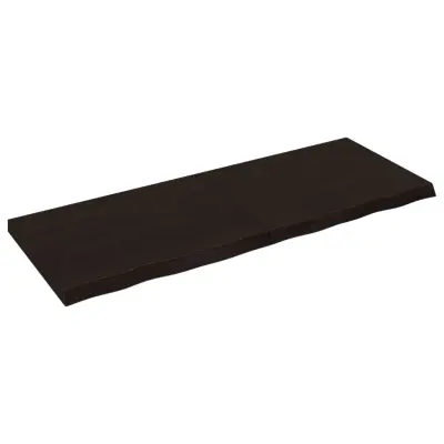 vidaXL Kopalniški pult temno rjav 160x60x(2-6) cm obdelan trden les