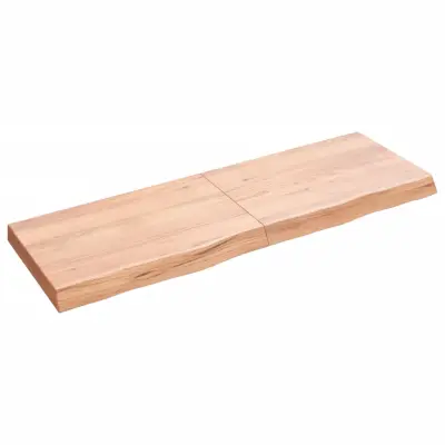 vidaXL Kopalniški pult svetlo rjav 120x40x(2-6) cm obdelan trden les