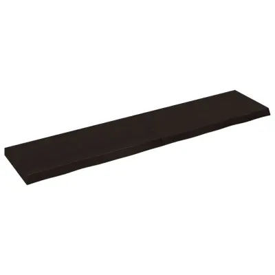 vidaXL Kopalniški pult temno rjav 180x40x(2-6) cm obdelan trden les