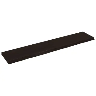 vidaXL Kopalniški pult temno rjav 200x40x(2-6) cm obdelan trden les