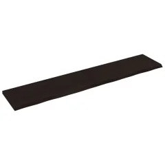 vidaXL Kopalniški pult temno rjav 200x40x(2-4) cm obdelan trden les