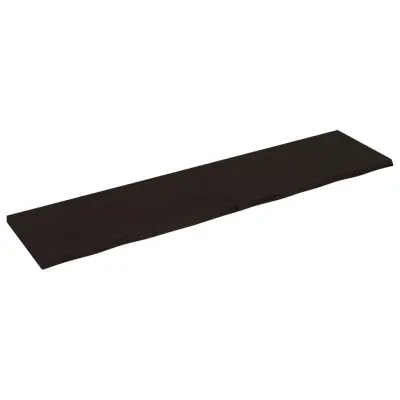 vidaXL Kopalniški pult temno rjav 200x50x(2-4) cm obdelan trden les