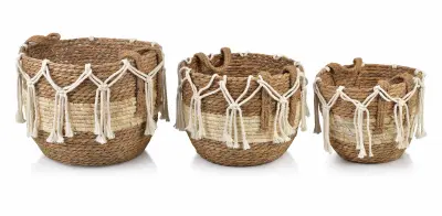 Bali Komplet 3 košar L 33Xv27Cm, M 29Xv24Cm, Š 24Xv21Cm