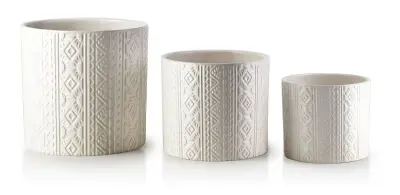 Neva Komplet 3 cvetličnih loncev Xl19,5Xh19Cm L16Xh14Cm M13,5Xh12Cm