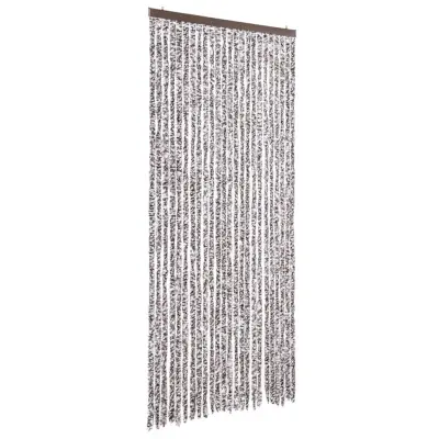 vidaXL Zavesa proti mrčesu temno rjava in bež 100x200 cm šenilja