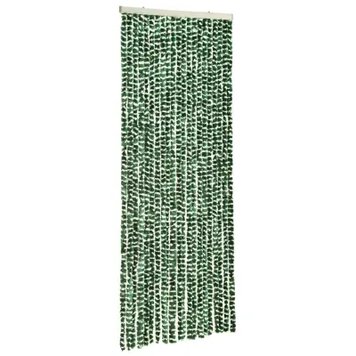 vidaXL Zavesa proti mrčesu zelena in bela 100x230 cm šenilja