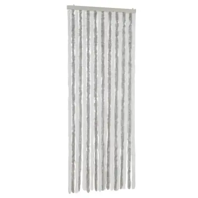 vidaXL Zavesa proti mrčesu svetlo siva in bela 56x185 cm šenilja