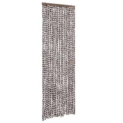 vidaXL Zavesa proti mrčesu rjava in bela 56x200 cm šenilja