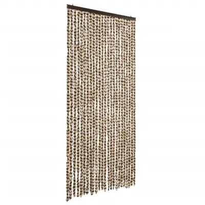 vidaXL Zavesa proti mrčesu bež in rjava 100x230 cm šenilja