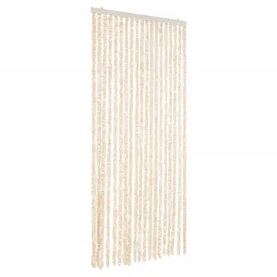 vidaXL Zavesa proti mrčesu bež in bela 56x185 cm šenilja
