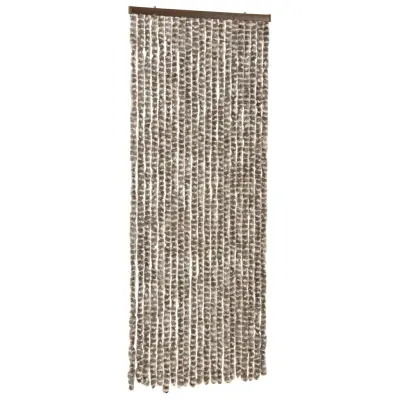 vidaXL Zavesa proti mrčesu taupe in bela 56x200 cm šenilja