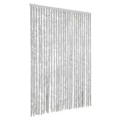 vidaXL Zavesa proti mrčesu siva 118x220 cm šenilja