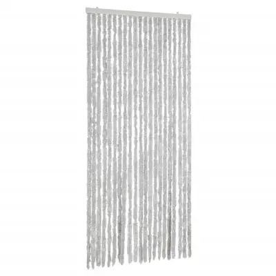 vidaXL Zavesa proti mrčesu siva 90x200 cm šenilja