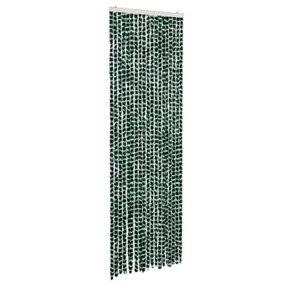 vidaXL Zavesa proti mrčesu zelena in bela 56x200 cm šenilja