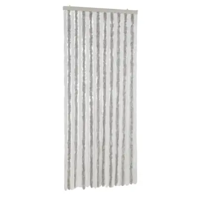 vidaXL Zavesa proti mrčesu svetlo siva in bela 56x200 cm šenilja
