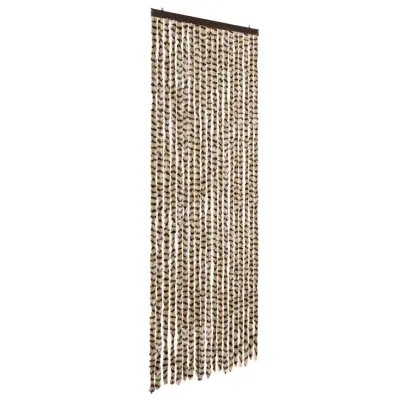 vidaXL Zavesa proti mrčesu bež in rjava 56x200 cm šenilja