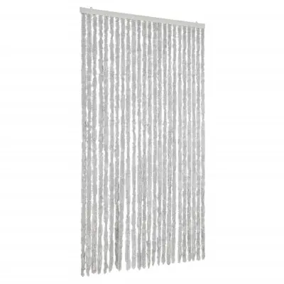 vidaXL Zavesa proti mrčesu siva 100x230 cm šenilja