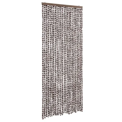 vidaXL Zavesa proti mrčesu rjava in bela 100x230 cm šenilja