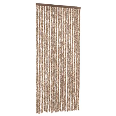 vidaXL Zavesa proti mrčesu bež in temno rjava 56x185 cm šenilja