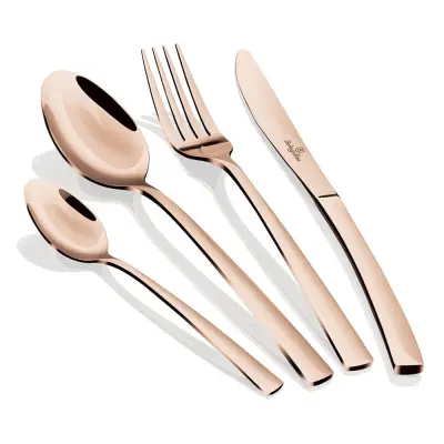 16-DELNI SET JEDILNEGA PRIBORA. BERLINGER HAUS ROSE GOLD BH-2638A