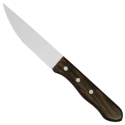 Nazobčan nož za zrezke, nerjaveče jeklo, lesen ročaj WENGE, dolžina 125 mm - Hendi 841143