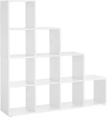 SONGMICS knjižna omara, 129,5 x 29 x 129,5 cm LBC10WTV1