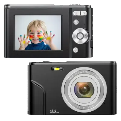 Digitalni fotoaparat 1080P 48 milijonov slikovnih pik 16x zoom Black