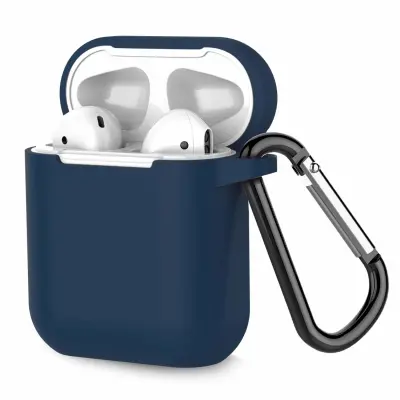 Etui Airpods Silikonski Extra odporen na udarce Temno modra