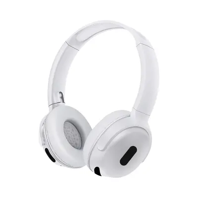 Brezžične stereo slušalke z Bluetooth 5.3 in izjemno dolgo življenjsko dobo baterije White