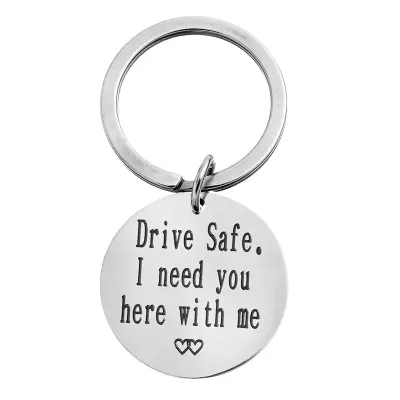 Obesek za avtomobilske ključe "Drive safe" inox Silver