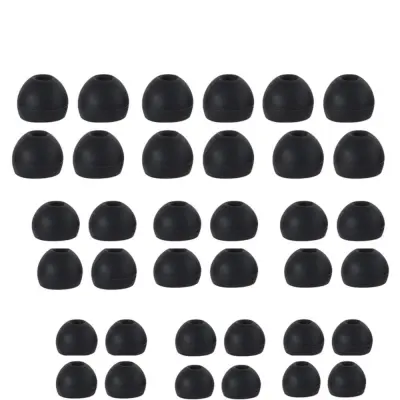 Silikonske ušesne blazinice za 4,5-6 mm ušesne slušalke 3 velikosti, 18 parov Black