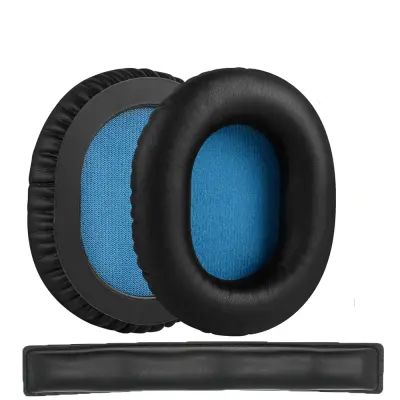 Ušesne blazinice iz PU-proteina za Sennheiser HD8 DJ/HD6 Mix z naglavnim trakom HD8 Black