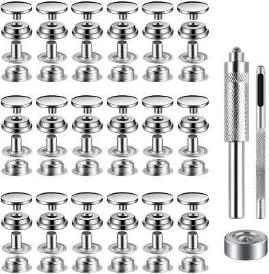 15 mm Snap Lock Set - Set orodij z zaskočnimi gumbi Silver