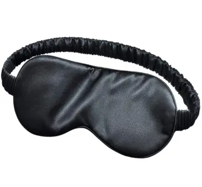 Svilena spalna maska/maska za oči Black