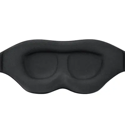 Mehka maska za spanje za popolno temo Black