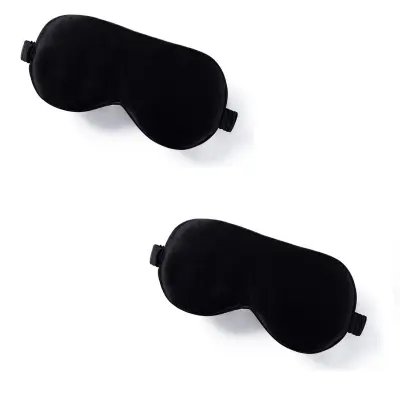 Spalna maska iz svile Mulberry v pakiranju 2 kosov Black