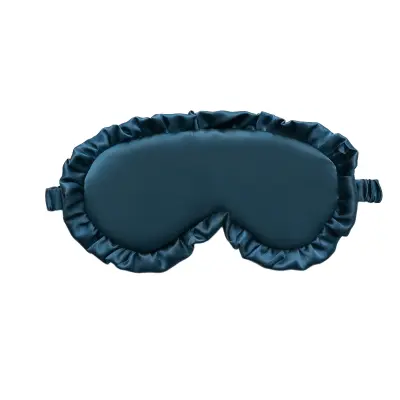 Čipka z naborki Mehka preveza za oči Preveza za oči z nastavljivim trakom Maska za oči za spanje Green