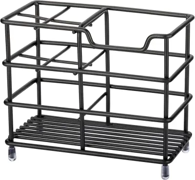 Držalo za zobno ščetko, stojalo za zobno pasto, stojalo Kopalniški organizator Black