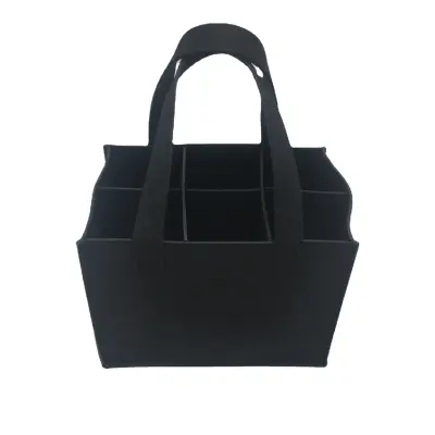 Torba za steklenice za 6 steklenic Felt Black