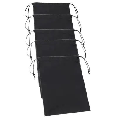 Vrečke za shranjevanje z vrvico 5 kosov 15×20 cm Črna