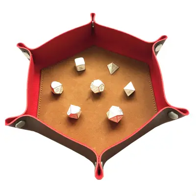 Zložljiv šesterokotni pladenj za kocke – pladenj za kocke iz klobučevine za družabne igre, RPG ter Dungeons & Dragons MultiColor