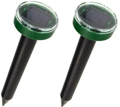 Ultrazvočni šok za mole/strašenje škodljivcev s sončno celico 2-pack