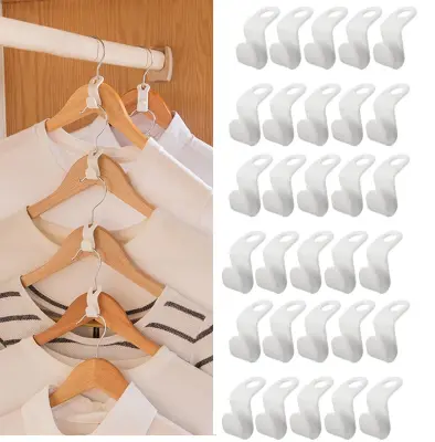 30 kosov Obešalniki za oblačila Priključne kljuke za obešalnike Bela