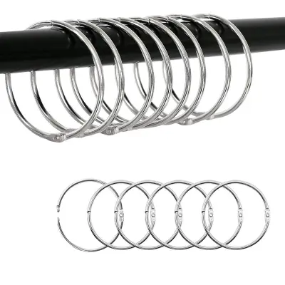 Odprti obroči za zavese / obroči za zavese za prho 30 kosov Silver 60 mm