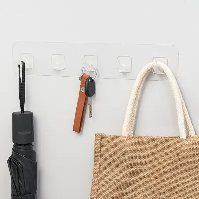 Samolepilni kavelj za kopalnico/spalnico/kuhinjo Transparent