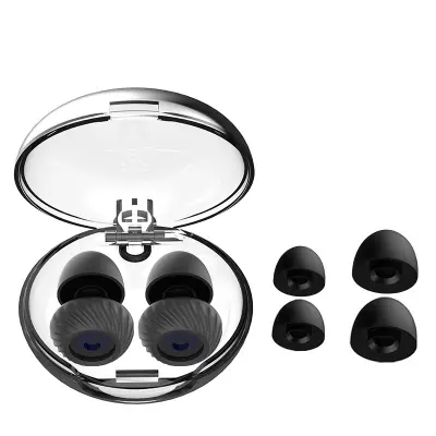 1 par ušesnih čepkov za zmanjšanje hrupa Black