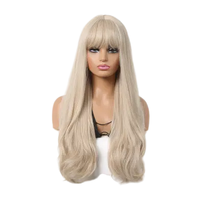 Ženska lasulja Dolge naravne valovite lasulje s frufrujem za ženske