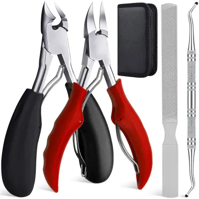 Set za pedikuro s pripomočkom za vraščen noht 4 delni Black