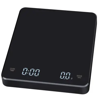 Polnilna kavna tehtnica s časovnikom 3 kg / 0,1 g Black